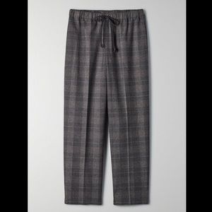 Aritzia Jimmy Pant in Grey Plaid